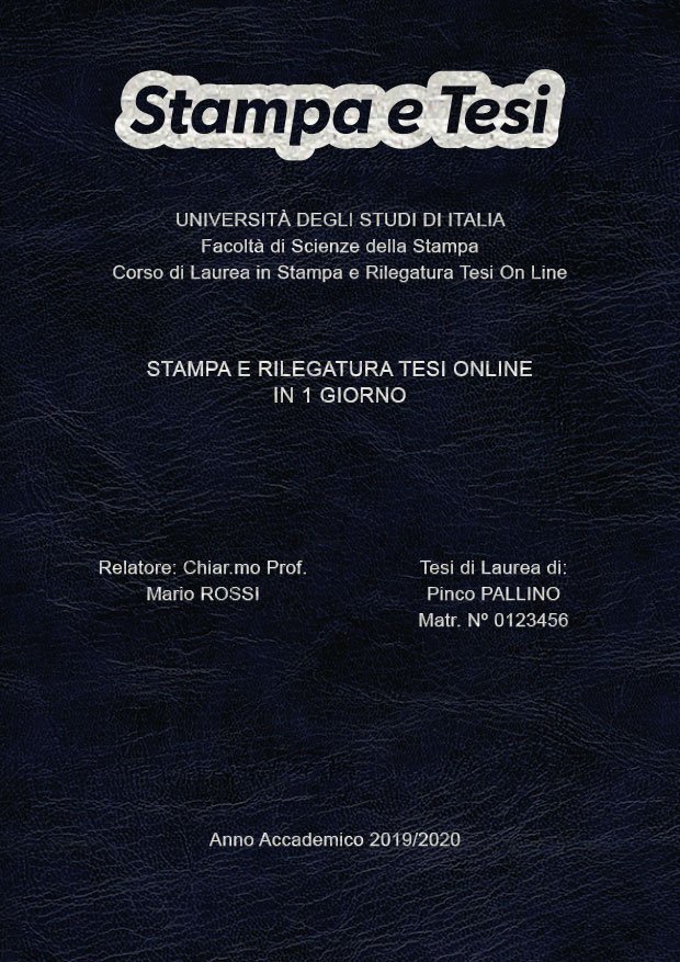 Similpelle Venata Blu Argento LAYOUT 3 - Logo in Alto - Arial