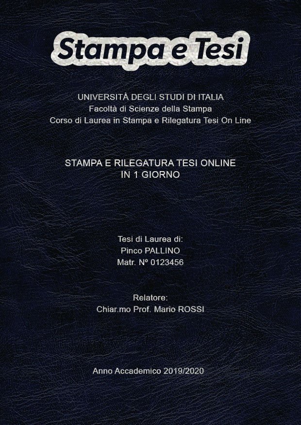 Similpelle Venata Blu Argento LAYOUT 4 - Logo in Alto - Arial