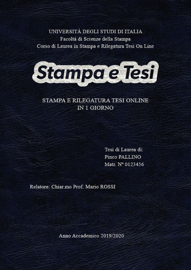 Similpelle Venata Blu Argento LAYOUT 1 - Logo Centrato - Times New Roman