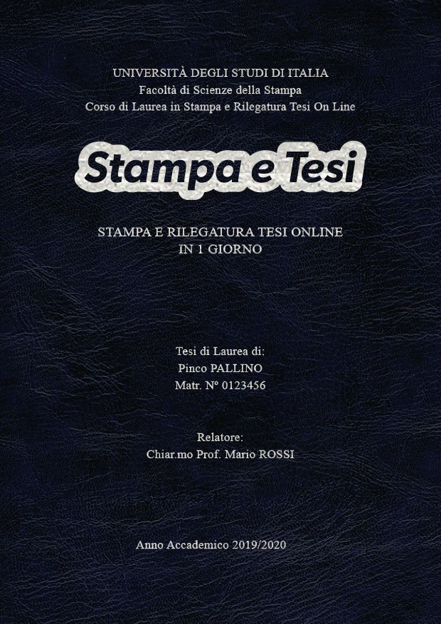Similpelle Venata Blu Argento LAYOUT 4 - Logo Centrato - Times New Roman