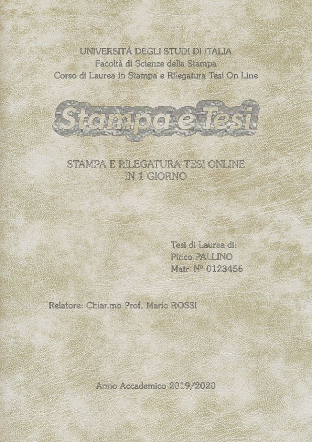 Similpelle Venata Bianco Argento LAYOUT 1 - Logo Centrato - Souvenir 