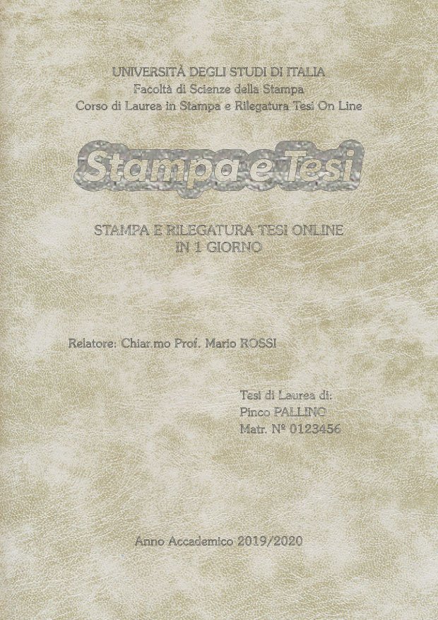 Similpelle Venata Bianco Argento LAYOUT 2 - Logo Centrato - Souvenir