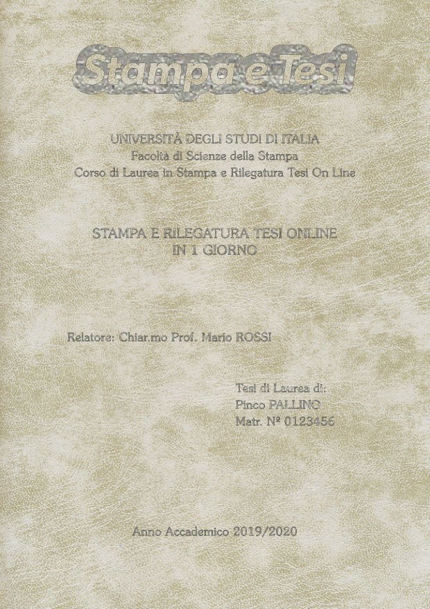 Similpelle Venata Bianco Argento LAYOUT 2 - Logo in Alto - Souvenir 