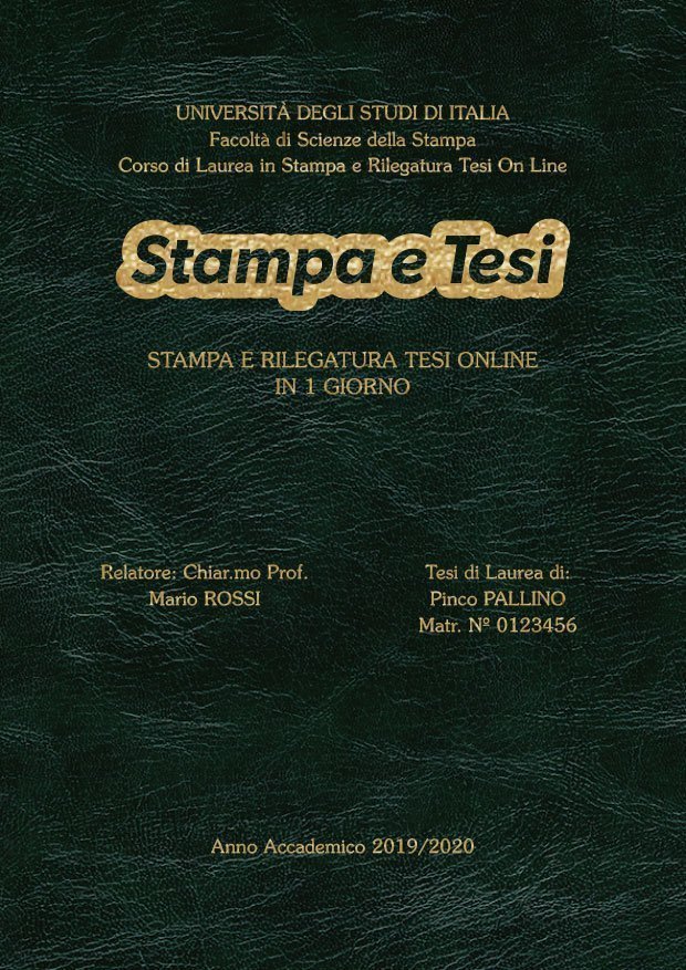 Similpelle Venata Verde Oro LAYOUT 3 - Logo Centrato - Souvenir 