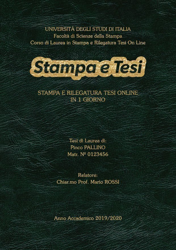 Similpelle Venata Verde Oro LAYOUT 4 - Logo Centrato - Souvenir 