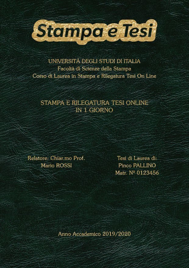 Similpelle Venata Verde Oro LAYOUT 3 - Logo in Alto - Souvenir 