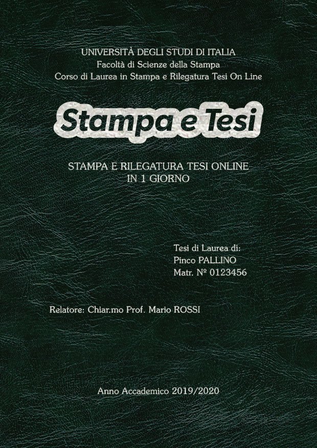 Similpelle Venata Verde Argento LAYOUT 1 - Logo Centrato - Souvenir 