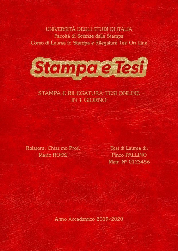 Similpelle Venata Rosso Oro LAYOUT 3 - Logo Centrato - Souvenir 