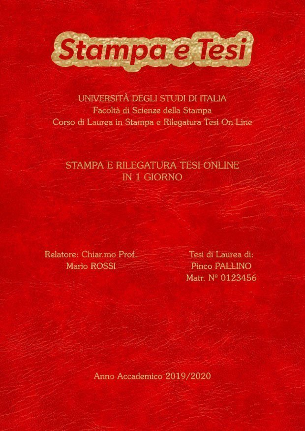 Similpelle Venata Rosso Oro LAYOUT 3 - Logo in Alto - Souvenir 