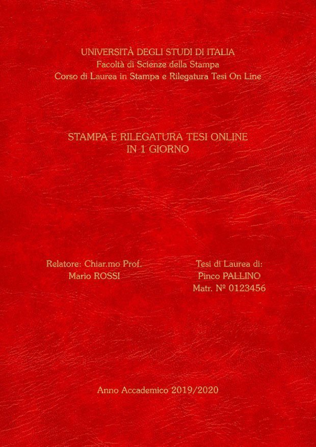 Similpelle Venata Rosso Oro LAYOUT 3 - Senza Logo - Souvenir 