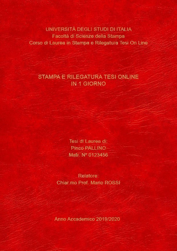 Similpelle Venata Rosso Oro LAYOUT 4 - Senza Logo - Arial