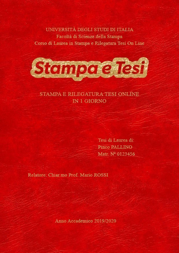 Similpelle Venata Rosso Oro LAYOUT 1 - Logo Centrato - Times New Roman