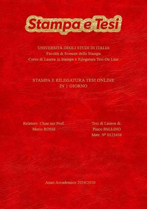 Similpelle Venata Rosso Oro LAYOUT 3 - Logo in Alto - Times New Roman