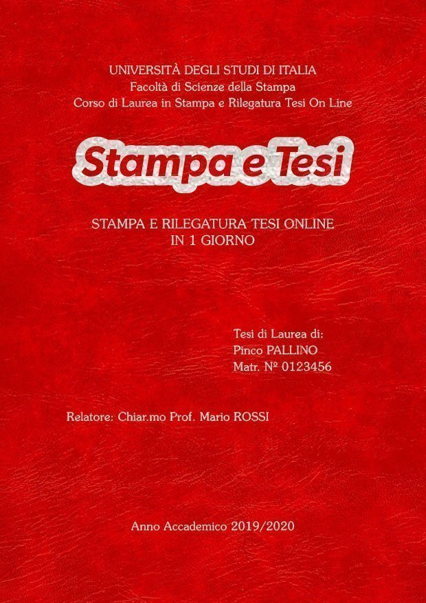 Similpelle Venata Rosso Argento LAYOUT 1 - Logo Centrato - Souvenir 