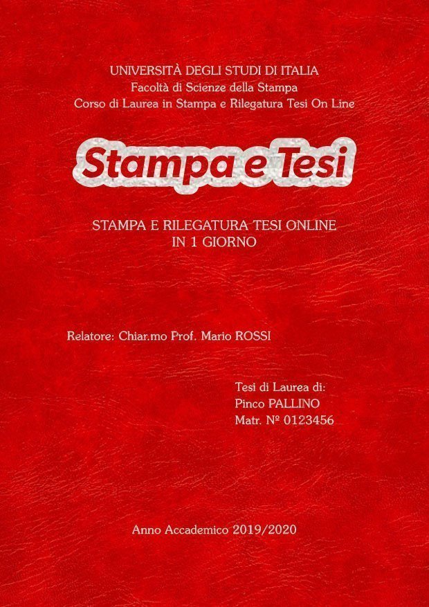 Similpelle Venata Rosso Argento LAYOUT 2 - Logo Centrato - Souvenir