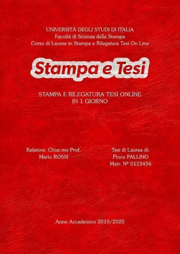 Similpelle Venata Rosso Argento LAYOUT 3 - Logo Centrato - Souvenir 