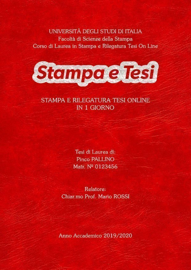 Similpelle Venata Rosso Argento LAYOUT 4 - Logo Centrato - Souvenir 