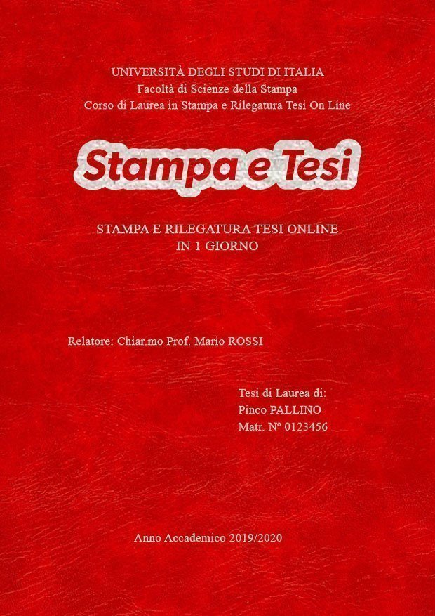 Similpelle Venata Rosso Argento LAYOUT 2 - Logo Centrato - Times New Roman