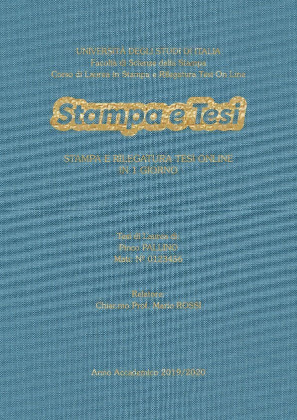 Tela Celeste Oro LAYOUT 4 - Logo Centrato - Souvenir 