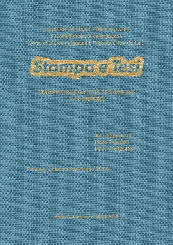 Tela Celeste Oro LAYOUT 1 - Logo Centrato - Arial