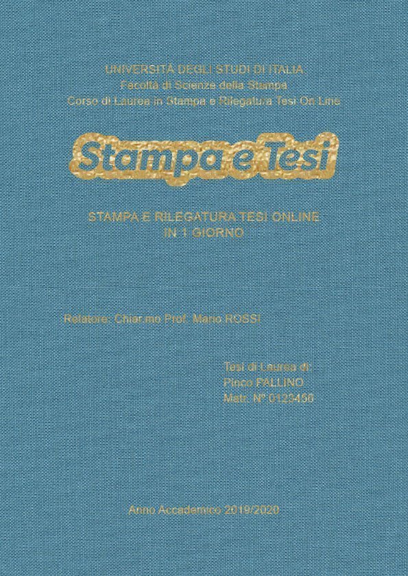 Tela Celeste Oro LAYOUT 2 - Logo Centrato - Arial