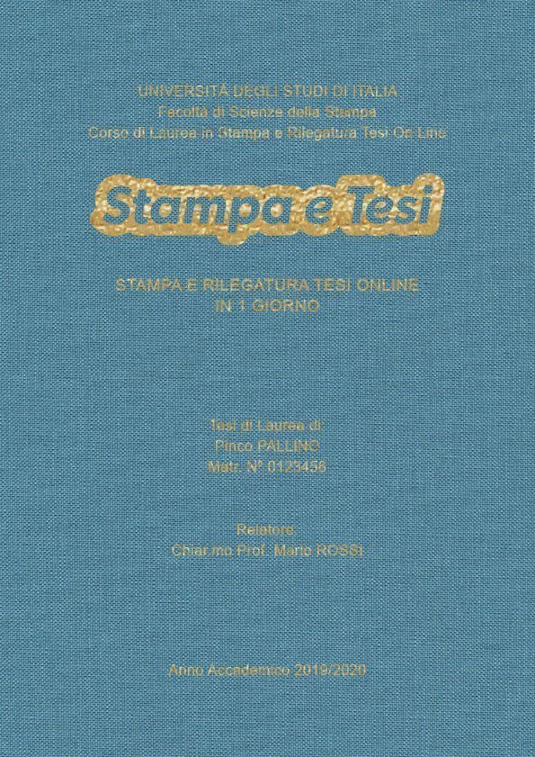 Tela Celeste Oro LAYOUT 4 - Logo Centrato - Arial