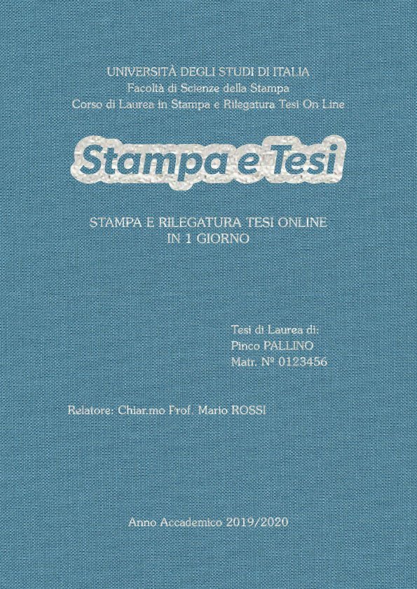 Tela Celeste Argento LAYOUT 1 - Logo Centrato - Souvenir 