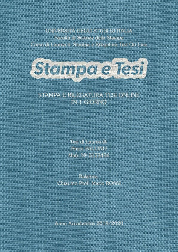 Tela Celeste Argento LAYOUT 4 - Logo Centrato - Souvenir 