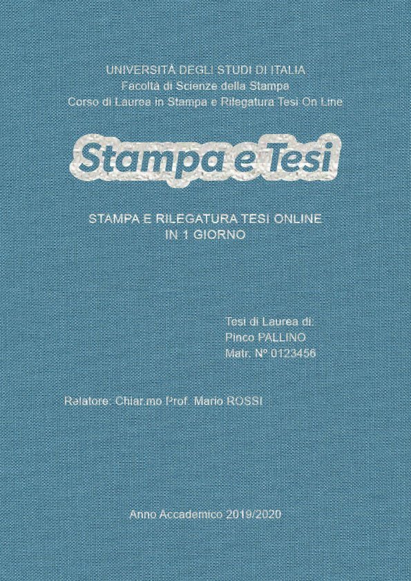 Tela Celeste Argento LAYOUT 1 - Logo Centrato - Arial