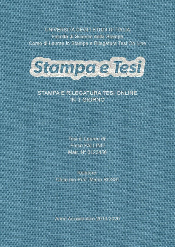 Tela Celeste Argento LAYOUT 4 - Logo Centrato - Arial