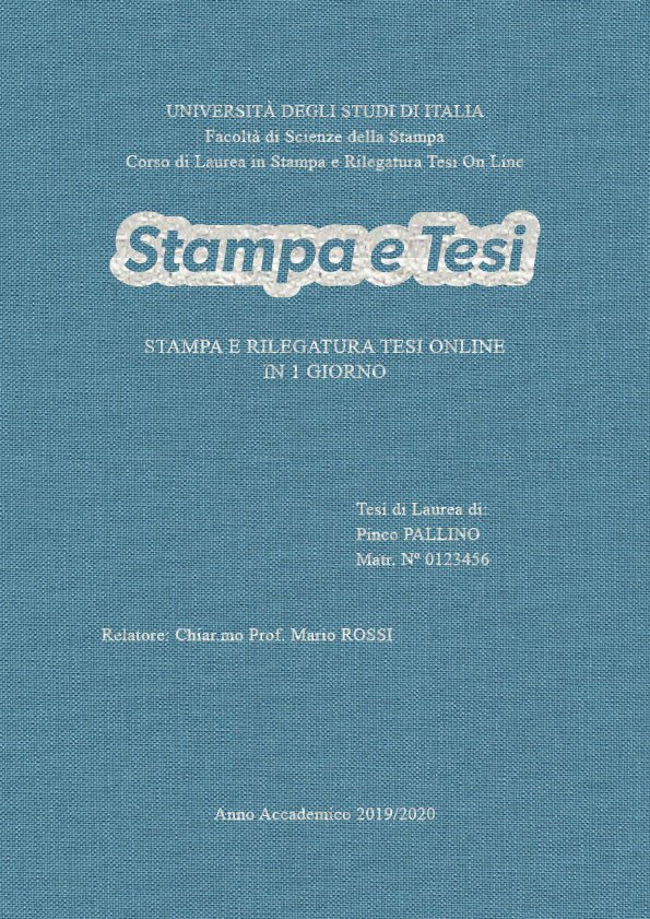 Tela Celeste Argento LAYOUT 1 - Logo Centrato - Times New Roman