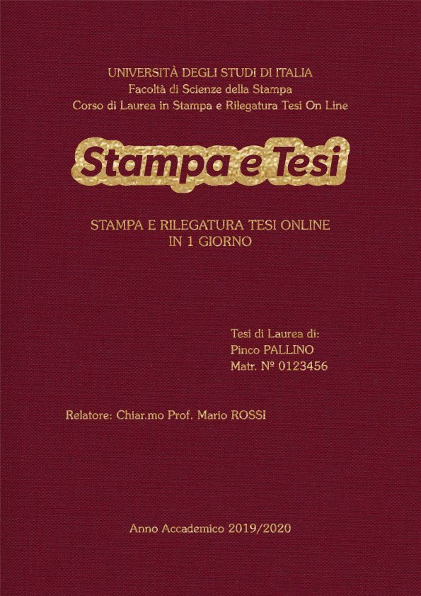 Tela Bordeaux Oro LAYOUT 1 - Logo Centrato - Souvenir 