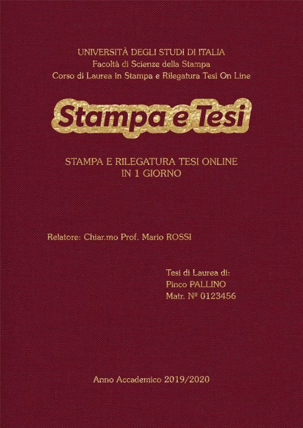 Tela Bordeaux Oro LAYOUT 2 - Logo Centrato - Souvenir