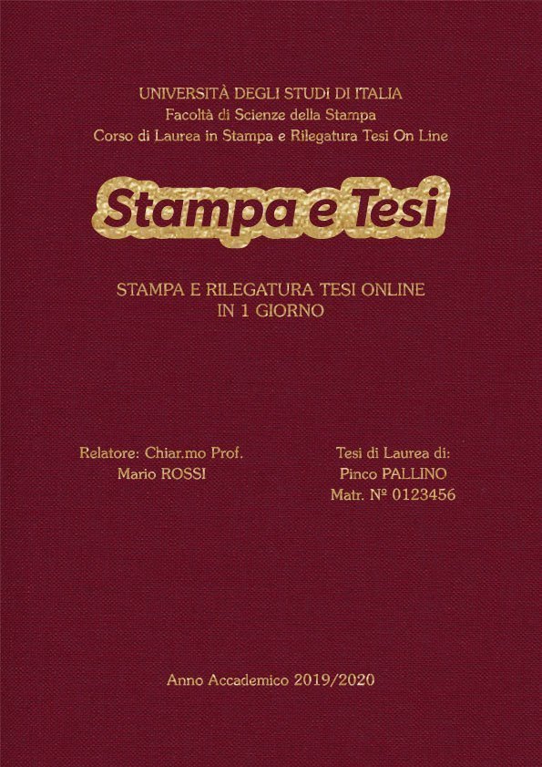 Tela Bordeaux Oro LAYOUT 3 - Logo Centrato - Souvenir 