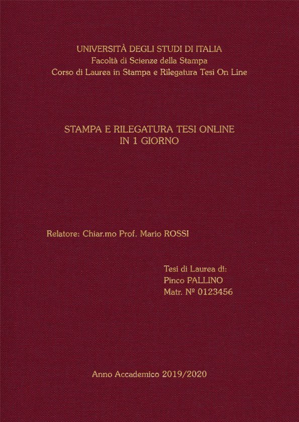 Tela Bordeaux Oro LAYOUT 2 - Senza Logo - Souvenir