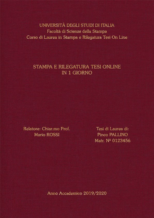 Tela Bordeaux Oro LAYOUT 3 - Senza Logo - Souvenir 