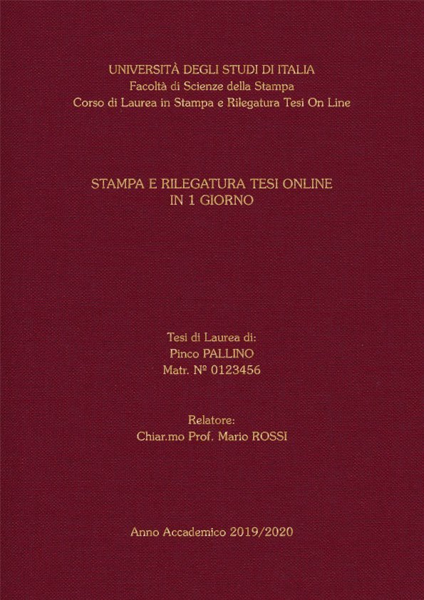 Tela Bordeaux Oro LAYOUT 4 - Senza Logo - Souvenir 