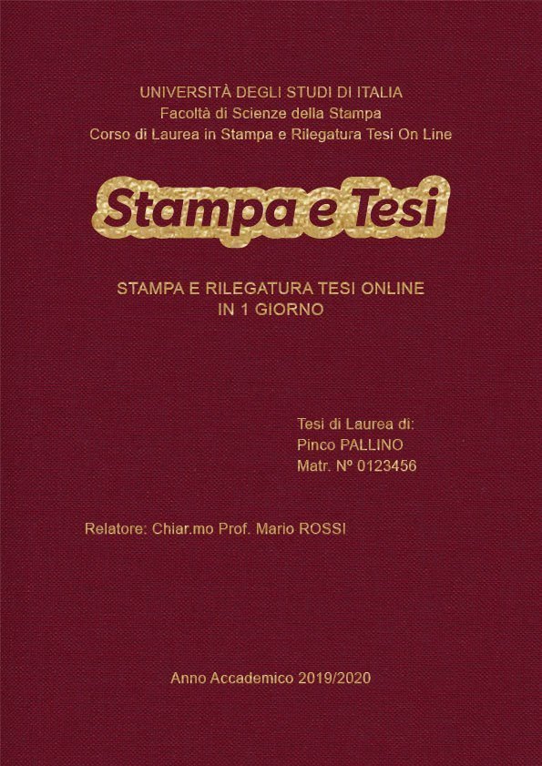 Tela Bordeaux Oro LAYOUT 1 - Logo Centrato - Arial