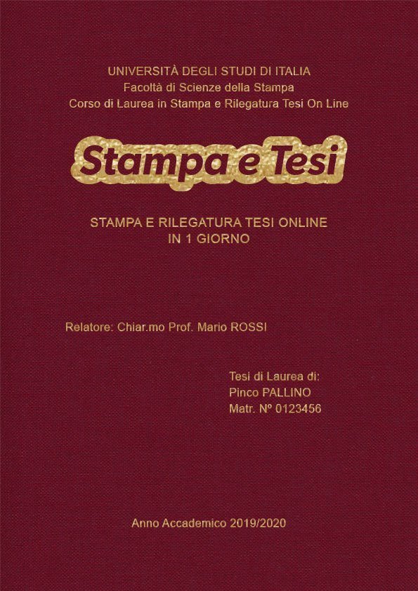 Tela Bordeaux Oro LAYOUT 2 - Logo Centrato - Arial