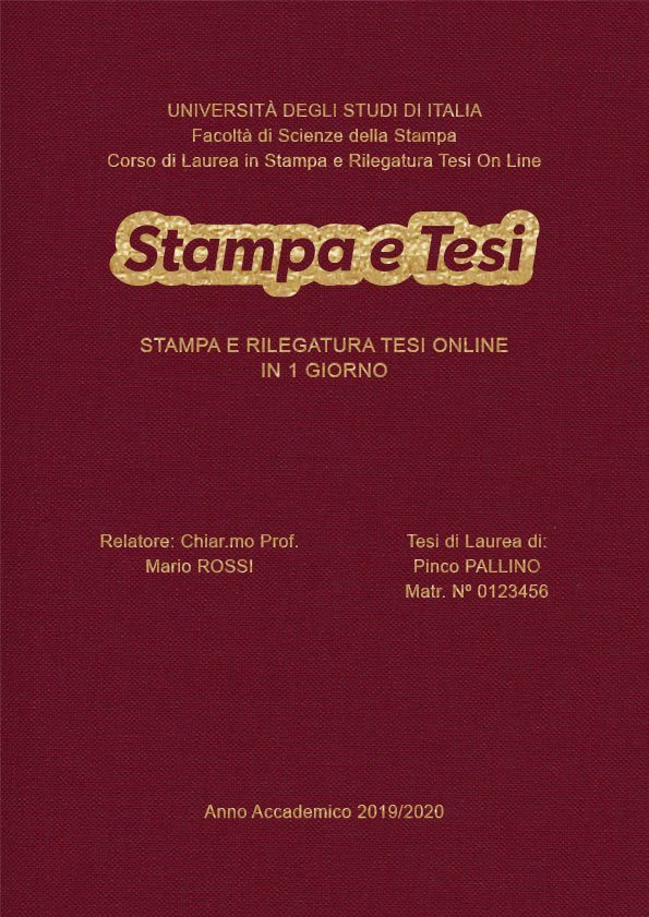 Tela Bordeaux Oro LAYOUT 3 - Logo Centrato - Arial