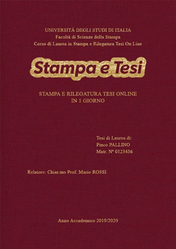 Tela Bordeaux Oro LAYOUT 1 - Logo Centrato - Times New Roman
