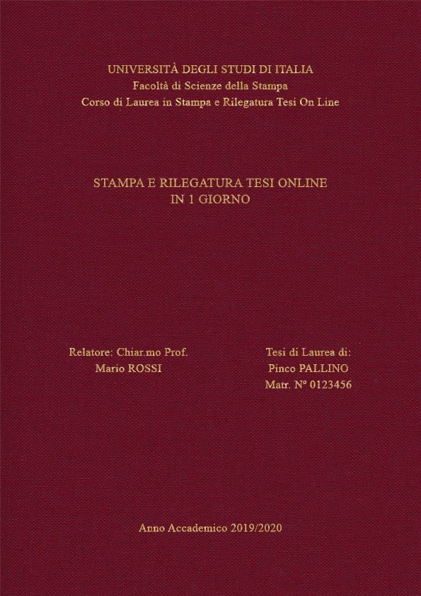 Tela Bordeaux Oro LAYOUT 3 - Senza Logo - Times New Roman