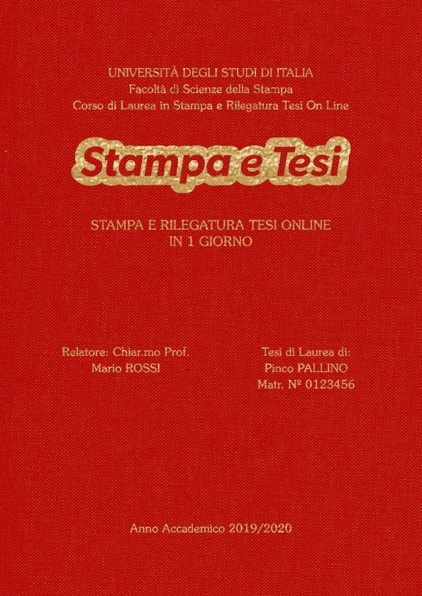 Tela Rosso Oro LAYOUT 3 - Logo Centrato - Souvenir 