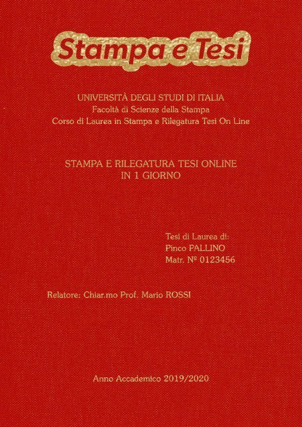 Tela Rosso Oro LAYOUT 1 - Logo in Alto - Souvenir 