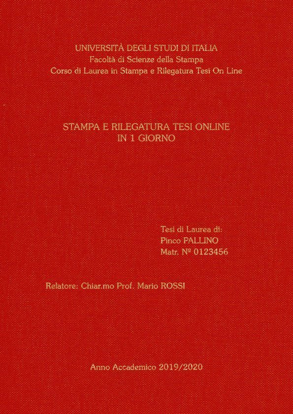 Tela Rosso Oro LAYOUT 1 - Senza Logo - Souvenir