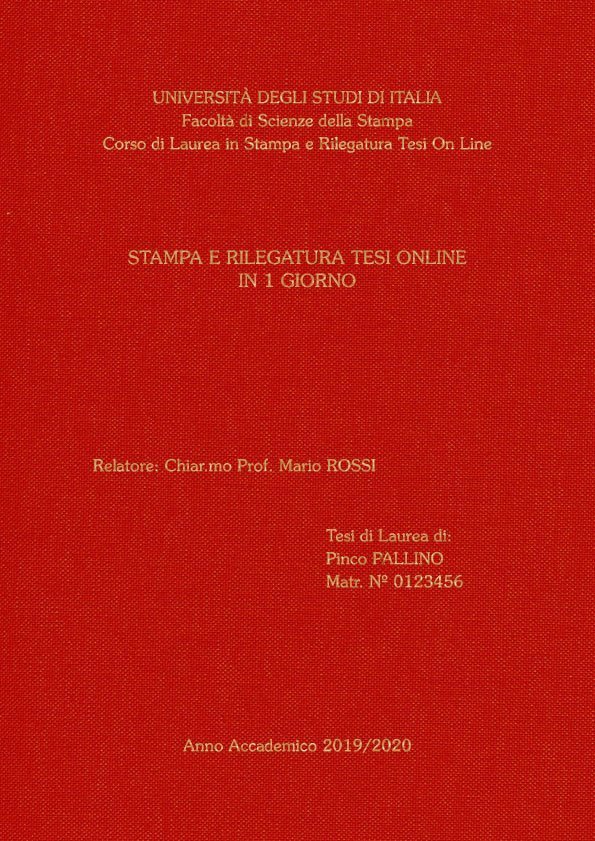 Tela Rosso Oro LAYOUT 2 - Senza Logo - Souvenir