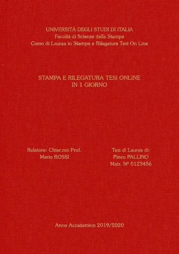 Tela Rosso Oro LAYOUT 3 - Senza Logo - Souvenir 