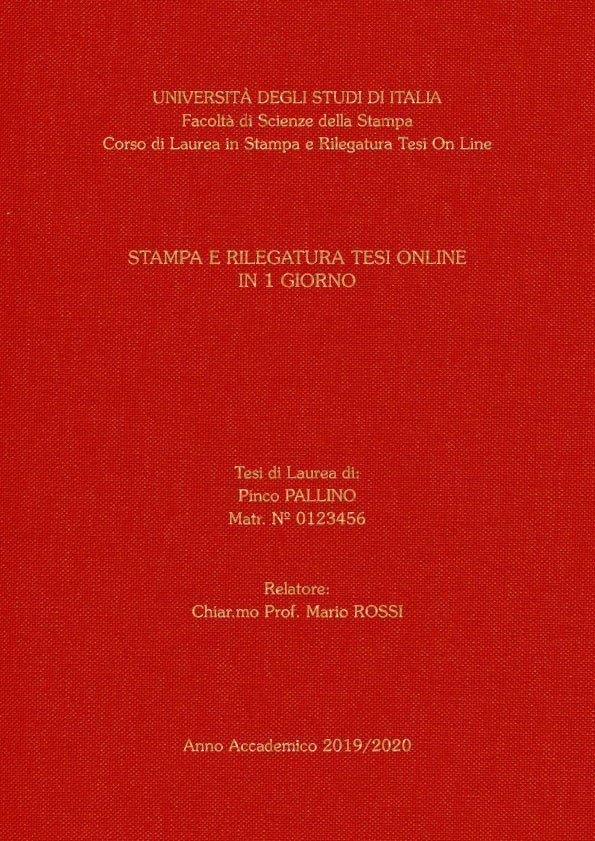 Tela Rosso Oro LAYOUT 4 - Senza Logo - Souvenir 