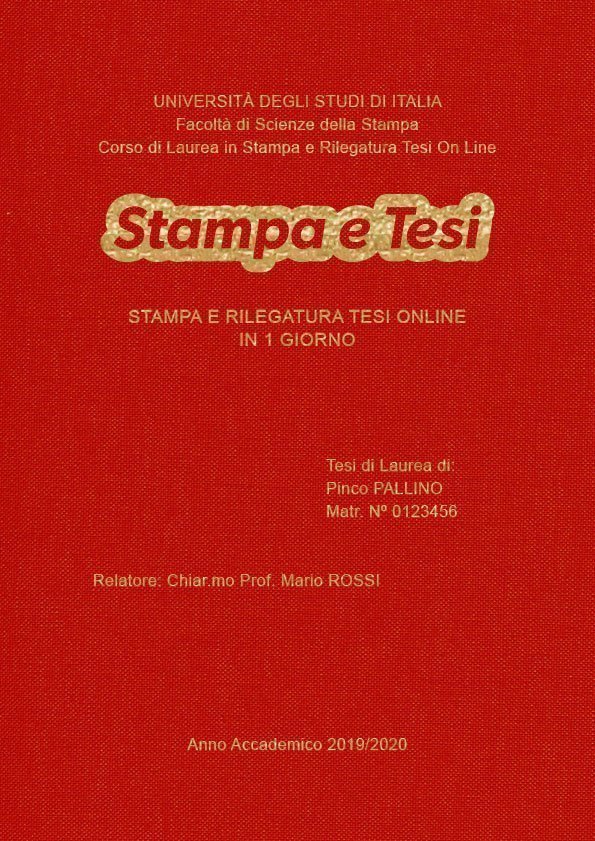 Tela Rosso Oro LAYOUT 1 - Logo Centrato - Arial