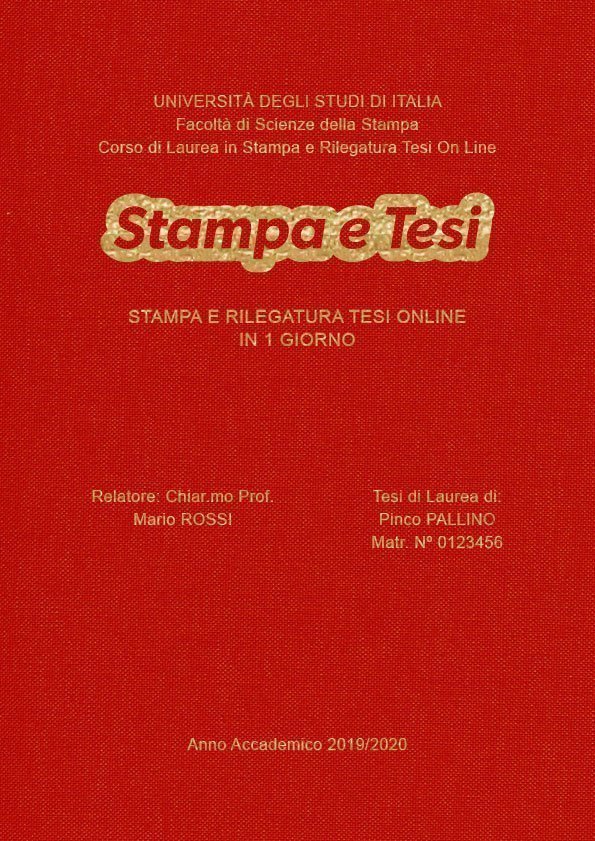 Tela Rosso Oro LAYOUT 3 - Logo Centrato - Arial